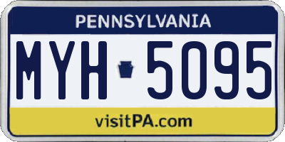 PA license plate MYH5095