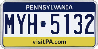 PA license plate MYH5132