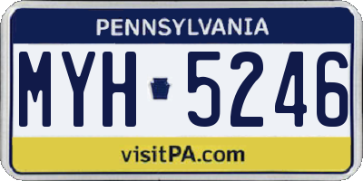 PA license plate MYH5246
