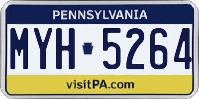 PA license plate MYH5264