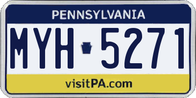 PA license plate MYH5271
