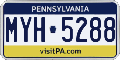 PA license plate MYH5288