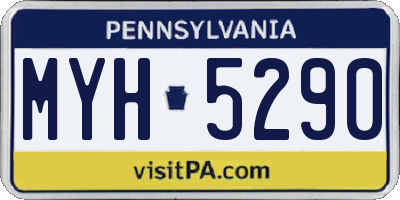 PA license plate MYH5290