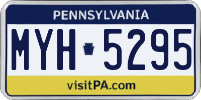 PA license plate MYH5295