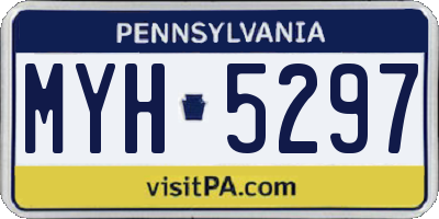 PA license plate MYH5297