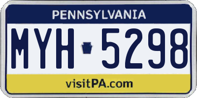 PA license plate MYH5298