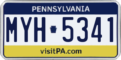 PA license plate MYH5341