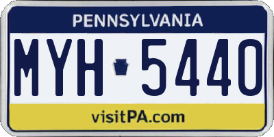 PA license plate MYH5440