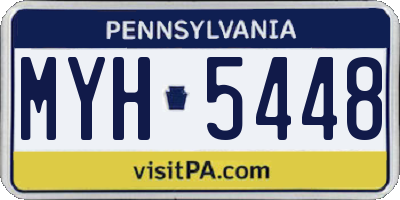 PA license plate MYH5448