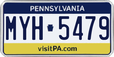 PA license plate MYH5479