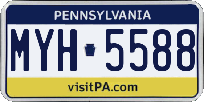 PA license plate MYH5588