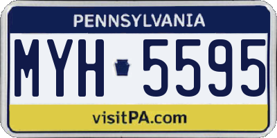 PA license plate MYH5595