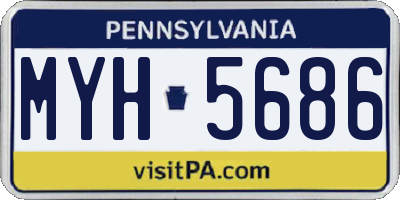 PA license plate MYH5686