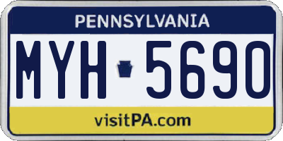 PA license plate MYH5690