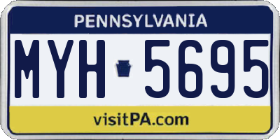PA license plate MYH5695
