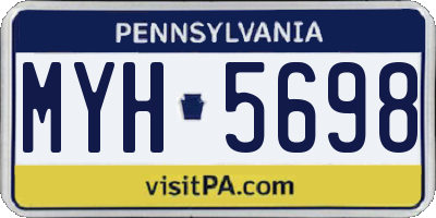 PA license plate MYH5698