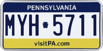 PA license plate MYH5711