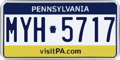 PA license plate MYH5717