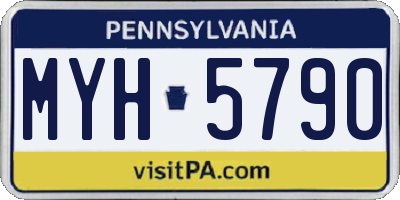PA license plate MYH5790