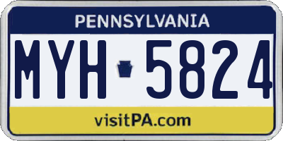 PA license plate MYH5824