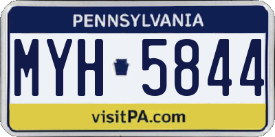 PA license plate MYH5844