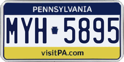 PA license plate MYH5895