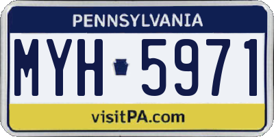 PA license plate MYH5971