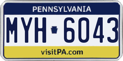 PA license plate MYH6043