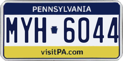 PA license plate MYH6044