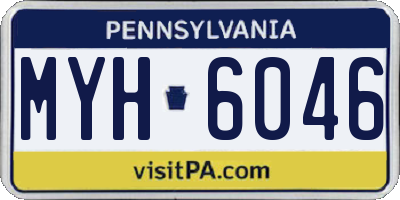 PA license plate MYH6046