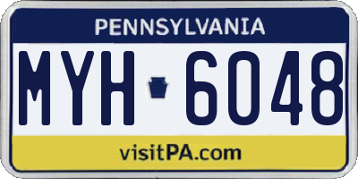PA license plate MYH6048