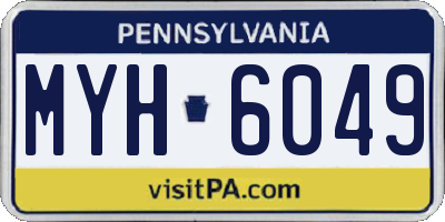 PA license plate MYH6049