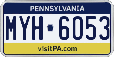 PA license plate MYH6053