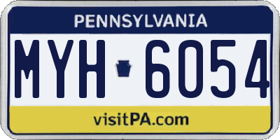 PA license plate MYH6054