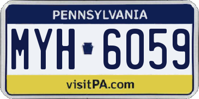 PA license plate MYH6059