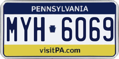 PA license plate MYH6069