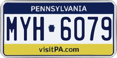 PA license plate MYH6079