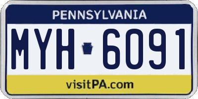 PA license plate MYH6091