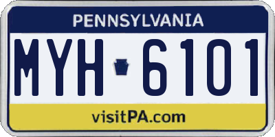 PA license plate MYH6101