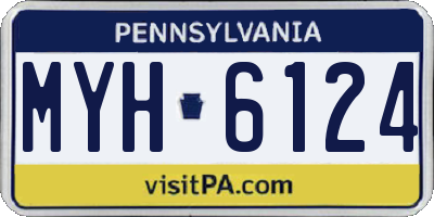 PA license plate MYH6124