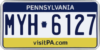 PA license plate MYH6127