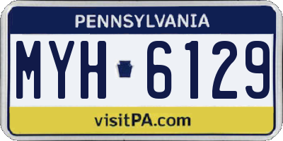 PA license plate MYH6129