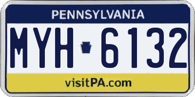 PA license plate MYH6132