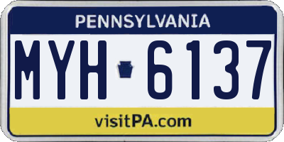 PA license plate MYH6137