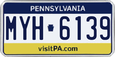 PA license plate MYH6139