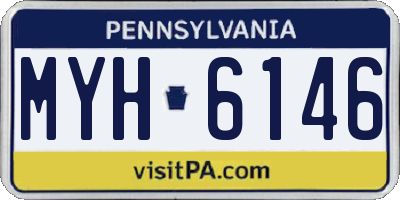 PA license plate MYH6146