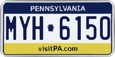 PA license plate MYH6150