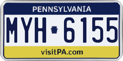 PA license plate MYH6155