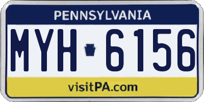 PA license plate MYH6156