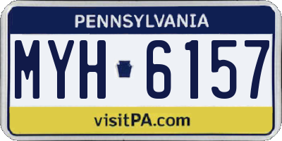 PA license plate MYH6157